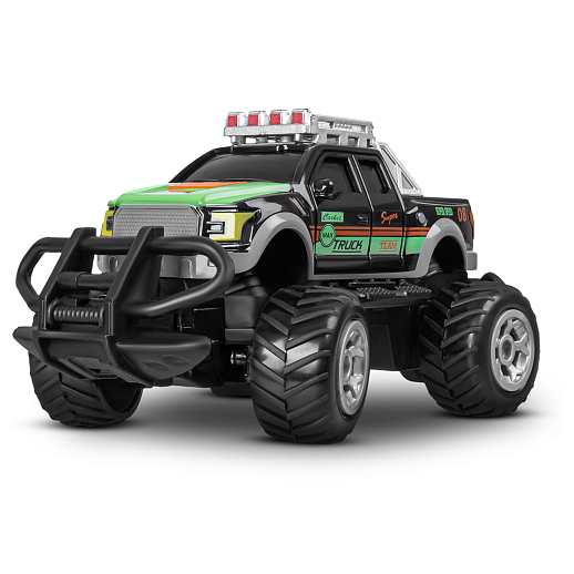 Р/У внедорожник 14см, 4 канала, подсветка днища, цвет черный с зелен.принтом, в/к 10,7*9,5*26см в Джамбо Тойз #5