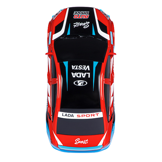 AUTODRIVE Р/У Машина для дрифта LADA Vesta,М1:24,2.4GHz,4WD,свет фар,4 доп.колеса,конусы,с аккум.,цв. красный,в/к 20,5*13*12см в Джамбо Тойз #12