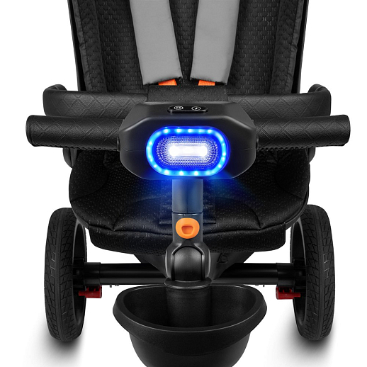 Трехколесные велосипед CITYRIDE, металл,  колеса PVC 12"/10", попрот. наколон. Сиденье с крышей,  род ручка, наклон руль, функц. фара, тормоз, корзинка в Джамбо Тойз #13