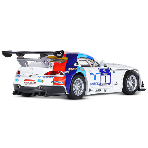 ТМ "Автопанорама" Машинка металлическая 1:32 BMW Z4 GT3, белый, свет, звук, откр. двери и капот, инерция, в/к 17,5*13,5*9 см в Джамбо Тойз #9