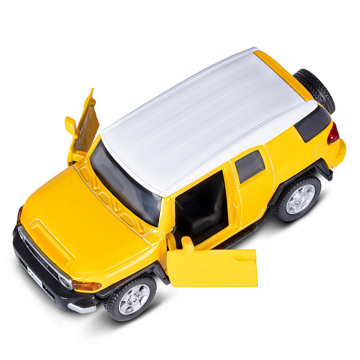 ТМ "Автопанорама" Машинка металлическая 1:43 Toyota FJ Cruiser, желтый, откр. двери, инерция, в/к 17,5*12,5*6,5 см в Джамбо Тойз #13