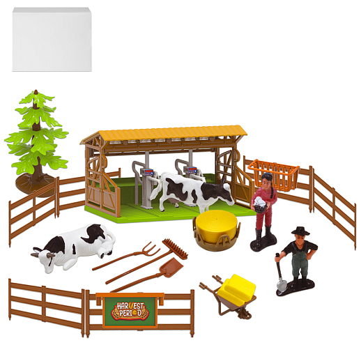 Игровой набор "Коровник" на бат.,в/к 28х12,5х18 см в Джамбо Тойз