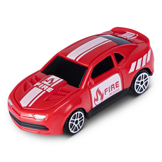 AUTODRIVE Автовоз с набором транспорта, в компл. 5 машинок,вертолет,4 знака, в/к 41*14,5*10 см в Джамбо Тойз #8