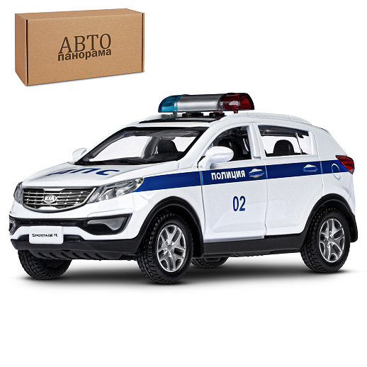 ТМ "Автопанорама" Машинка металлическая 1:39 KIA SPORTAGE R, Полиция, откр. двери, инерция, в/к 16*7,5*5 см в Джамбо Тойз