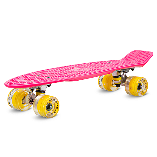Скейтборд Fish, дека PP р-р 22"х6", колеса 60х45мм 78А, PU, LED, ABEC-7, подвеска алм.3,25" в/п в Джамбо Тойз #2