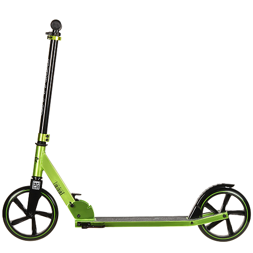 Двухколесный самокат CITYRIDE 200, ал. 50/50%, t-bar сталь, грипсы 135мм TPR, колеса PU 200/200, 86A, подножка, abec 9, цвет Зеленый в Джамбо Тойз #4