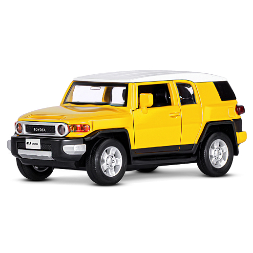 ТМ "Автопанорама" Машинка металлическая 1:32  Toyota FJ Cruiser, желтый, свет, звук, откр. двери, инерция, в/к 17,5*13,5*9 см в Джамбо Тойз #2