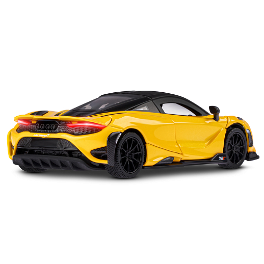 ТМ "Автопанорама" Машинка металлическая, 1:31 McLaren 765 LT, желтый, открываются двери, свет, звук, инерция, в/к 18*13,5*9 см в Джамбо Тойз #11