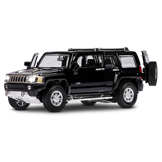 ТМ "Автопанорама" Машинка металлическая 1:32 Hummer H3, черный, свет, звук, откр. двери и багажник, инерция, в/к 17,5*13,5*9 см в Джамбо Тойз #8