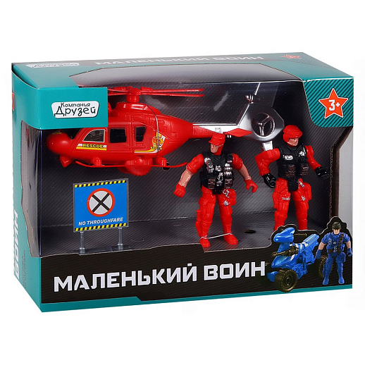 ТМ "КОМПАНИЯ ДРУЗЕЙ", Серия "Маленький воин", Игровой набор с солдатиками "Служба спасения", 25*17,5*9 см в Джамбо Тойз #2
