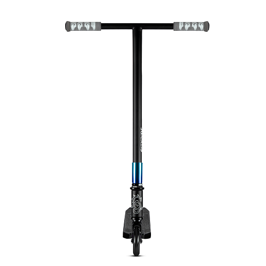 Трюковый самокат CITYRIDE, T-bar сталь 50*56см, дека алюм.50*10см, колеса PU 86A 100мм, пластик диск, вилка резьб., хомут 4б., сине-зеленый  в Джамбо Тойз #4
