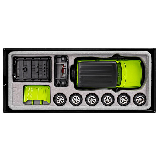 ТМ "Автопанорама" Машинка металлическая 1:32 Suzuki Jimny 2018, зеленый, тюнинг, откр. двери, свободный ход колес, в/к 23,5*10*4 см в Джамбо Тойз #21