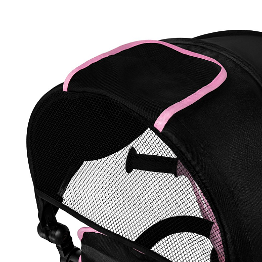 Детский 3хкол. велосипед ”CITYRIDE“ Рама сталь, наклонный руль из магнезия, колясочная крыша, ручка управления с подстаканником, 2 корзины. Колеса EVA 10/8, подножки, тормоза, бампер безопасности. Розово-черный в Джамбо Тойз #11