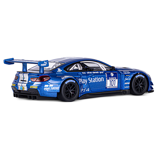 ТМ "Автопанорама" Машинка металлическая, 1:24, BMW M6 GT3, синий, откр. двери и капот, свет, звук, свободный ход колес, в/к 24,5 х 12,5 х 10,5 см в Джамбо Тойз #9