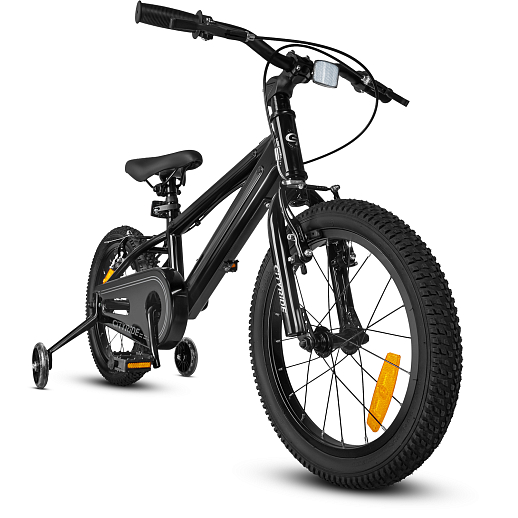 Велосипед двухколесный CITYRIDE, модель CR-B2-10FU, рама сталь, колеса алюминий 16", v-brake тормоза, встроенная в раму подсветка, балансирные колёса, цвет чёрный в Джамбо Тойз #7