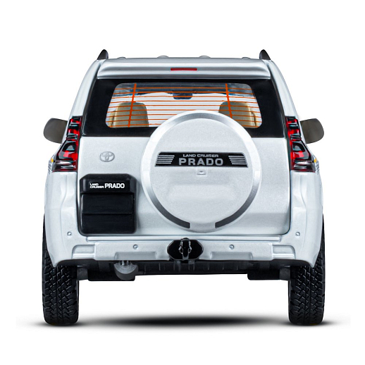 ТМ "Автопанорама" Машинка металлическая, 1:24,  Land Cruiser Prado, белый, открываются двери, капот и багажник, свободный ход колес, световые и звуковые эффекты, в/к 24,5х12,5х10,5 см в Джамбо Тойз #12