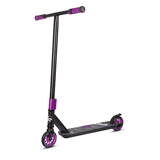 Трюковый самокат CITYRIDE REVO, в/к, T-bar сталь 53*60см, дека алюм.50*10см, колеса PU 86A 110мм, алюм. диск, вилка сталь., HIC, цвет фиолетовый в Джамбо Тойз