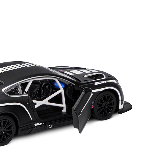 ТМ "Автопанорама" Машинка металл 1:24 Bentley Continental GT3 Concept, черный + белый, свободный ход колес, откр. двери, капот, свет, звук, в/к 24,5*12,5*10,5 см  в Джамбо Тойз #14