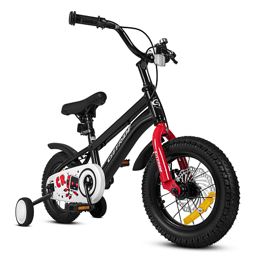 Велосипед двухколёсный CITYRIDE, модель CR-B2-07B, колеса 12", рама сталь, дисковые мех. тормоза, обода сталь, балансирные колёса, цвет черный в Джамбо Тойз #2