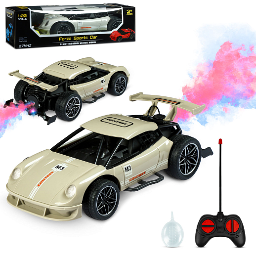 AUTODRIVE_Р/у гоночная машина с паром, М1:22, цвет серый, в/к 24*9,8*7,5см в Джамбо Тойз