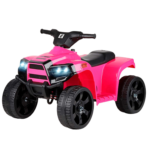 Детский квадроцикл, движение вперед/назад, свет, звук (мелодии Шаинского), пластиковые колёса, цвет розовый, в/к 62*35*28 в Джамбо Тойз #2