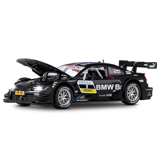 ТМ "Автопанорама" Машинка металлическая 1:32 BMW M3 DTM, черный, свет, звук, откр. двери и капот, в/к 17,5*13,5*9 см в Джамбо Тойз #7