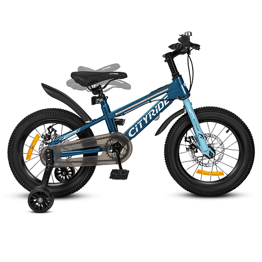 Двухколесный велосипед CITYRIDE, модель CR-B2-10, колеса 16 дюймов, рама сталь, дисковые механические тормоза, свет в раме, балансирные колеса, BT, цвет темно-зеленый в Джамбо Тойз #4