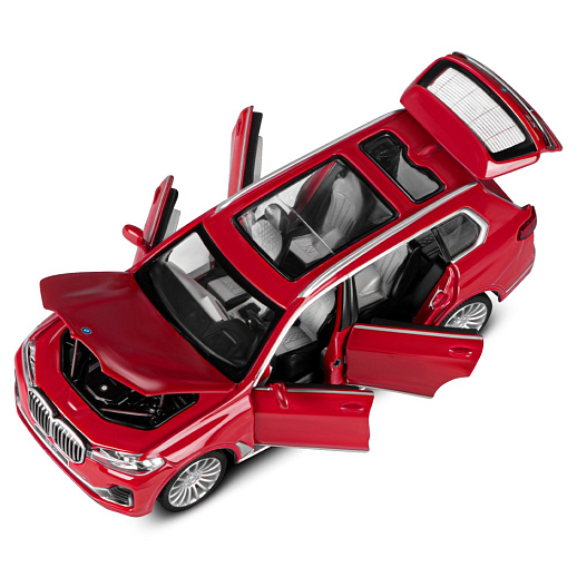 ТМ "Автопанорама" Машинка металлическая 1:32 BMW X7, красный, свет, звук, откр. четыре двери, капот и багажник, инерция, в/к 18*13,5*9 см в Джамбо Тойз #13