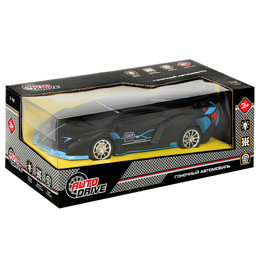 AUTODRIVE Р/У Машинка, 1:18, 4 канала, свет, черный, в/к 27*13*10 см в Джамбо Тойз #3