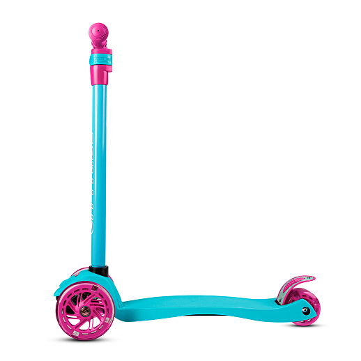 Самокат трехколесный CityRide, пакет, Дека: PP+нейлон, колеса PU 120/76 свет, руль  металл телеск., цвет светло-зеленый в Джамбо Тойз #4