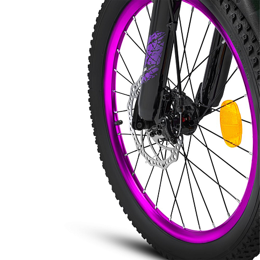 Велосипед CITYRIDE, модель CR-B2-SH07, колеса 24", рама сталь, переключение скоростей, двойные алюминиевые обода, аморт вилка, дисковые мех. тормоза, цвет белый-розовый в Джамбо Тойз #5
