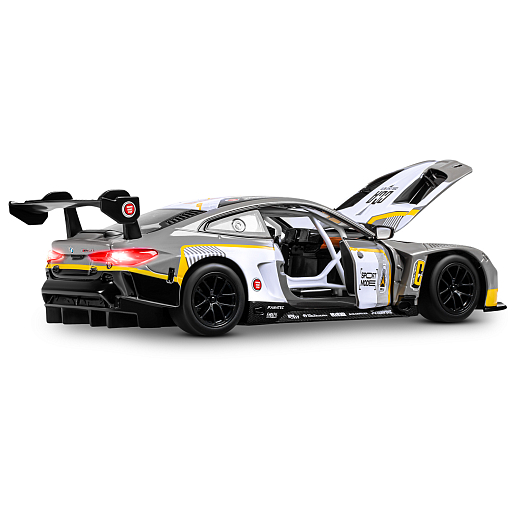 ТМ "Автопанорама" Машинка металлическая, 1:24 BMW M4 GT3, серый, откр. двери и капот, свет, звук, свободный ход колес, в/к 24,5х12,5х10,5 см в Джамбо Тойз #18