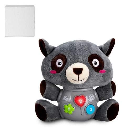 ТМ "Smart Baby" Развивающая мягкая игрушка "Енот" русский язык,  Шаинский, в/к в Джамбо Тойз