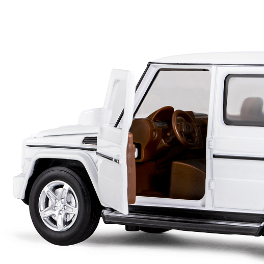 ТМ "Автопанорама" Машинка металлическая 1:32 Mercedes-Benz G350d, белый, откр. капот, передние и задняя двери, свет, звук, инерция, в/к 17,5*13,5*9 см в Джамбо Тойз #12