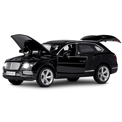 ТМ "Автопанорама" Машинка металлическая 1:34 Bentley Bentayga, черный, свет, звук, откр. двери, капот и багажник, инерция, в/к 17,5*13,5*9 см в Джамбо Тойз #7