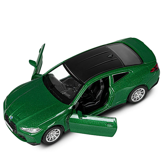 ТМ "Автопанорама" Машинка металлическая 1:42 BMW M4 (G82), зеленый, инерция, откр. двери, в/к 16*7,5*5 см в Джамбо Тойз #8