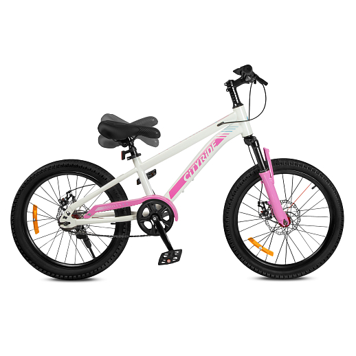 Велосипед двухколёсный CITYRIDE, модель CR-B2-12B, колеса 20", рама сталь, дисковые мех. тормоза, амортизационная вилка, обода сталь, цвет белый в Джамбо Тойз #10