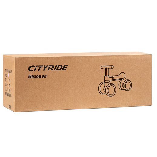 Беговел CITYRIDE, рама пластик, колеса пластик, музыка Шаинского, свет, Синий-оранжевый, в/к в Джамбо Тойз #8