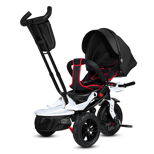 Детский трехколесный велосипед "CITYRIDE LUNAR 2.0". Пятиугольная рама, сиденье 360, складная крыша D600, подножки, надув.колеса 12/10, багажник, сумочка, фара в Джамбо Тойз #4