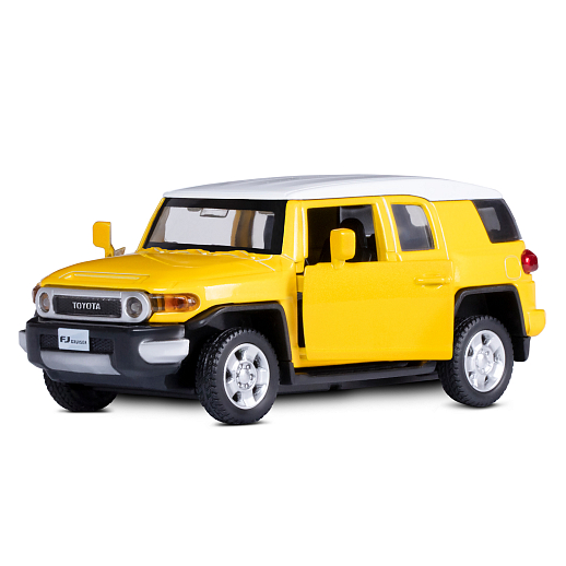 ТМ "Автопанорама" Машинка металлическая 1:43 Toyota FJ Cruiser, желтый, откр. двери, инерция, в/к 17,5*12,5*6,5 см в Джамбо Тойз #4