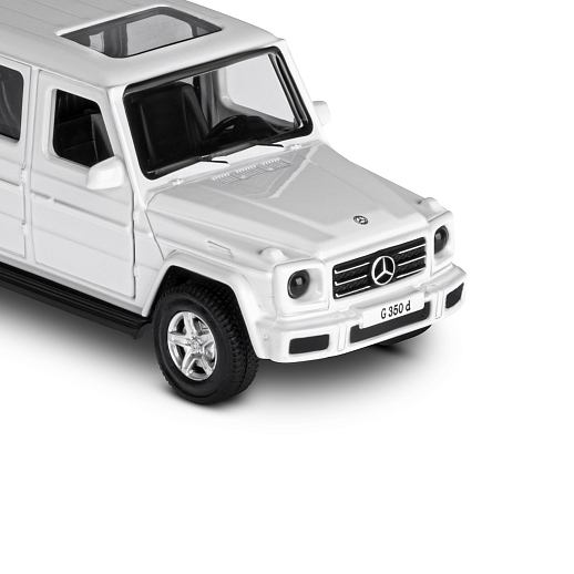 ТМ "Автопанорама" Машинка металлическая 1:42 Mercedes-Benz G350d, белый, откр. двери, инерция, в/к 17,5*12,5*6,5 см в Джамбо Тойз #16