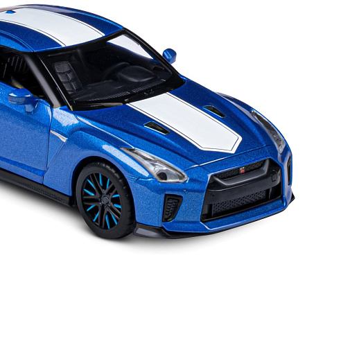 ТМ "Автопанорама" Машинка металлическая 1:32 Nissan GT-R (R35), синий, откр. двери, свет, звук, инерция в/к 18*13,5*9 см в Джамбо Тойз #18