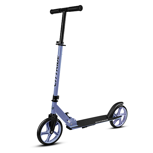 2хкол. самокат CITYRIDE 200, сталь 100%, грипсы 135мм TPR, колеса PU 200/200 мм. Голубой в Джамбо Тойз #3