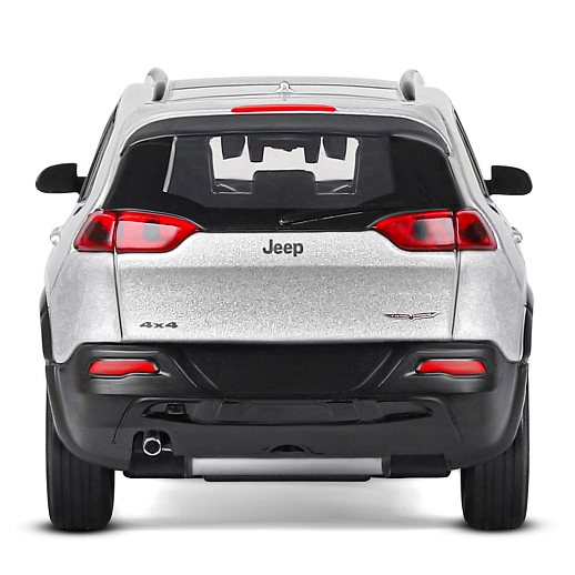 ТМ "Автопанорама" Машинка металл. 1:32 Jeep  Cherokee, серебряный, инерция, свет, звук, откр. двери и багажник, в/к 17,5*13,5*9 см в Джамбо Тойз #12