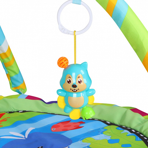 ТМ "Smart Baby"  Детский развивающий коврик с игрушками-погремушками, диаметр коврика 86 см, в/п  61х58,5х4 см в Джамбо Тойз #5