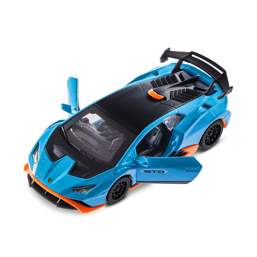 ТМ "Автопанорама" Машинка металл. 1:40 Lamborghini STO, голубой, инерция, откр. двери, в/к 17,5*12,5*6,5 см в Джамбо Тойз #3