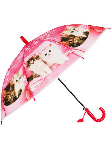 Детский зонт, 82cм, "Кошки", в комплекте свисток, ПВХ в Джамбо Тойз
