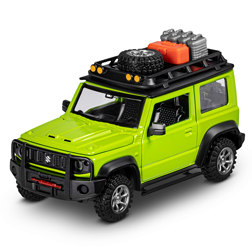 ТМ "Автопанорама" Машинка металлическая 1:32 Suzuki Jimny 2018, зеленый, тюнинг, откр. двери, свободный ход колес, в/к 23,5*10*4 см в Джамбо Тойз #6