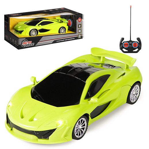 Машинка на радиоуправлении AUTODRIVE, 1:18, 4 канала,свет, зеленый, в/к 27*13*10 см, , в Джамбо Тойз
