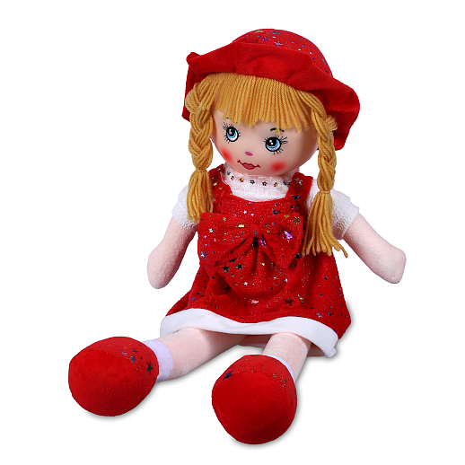 ТМ "Amore Bello" Кукла мягкая на бат., фразы на русском языке, стихотворение, песенка, 60 см, красный, в/п в Джамбо Тойз #2